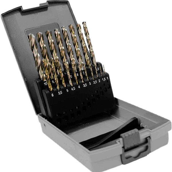 Bộ mũi khoan kim loại HSS-Co Ø1-10mm