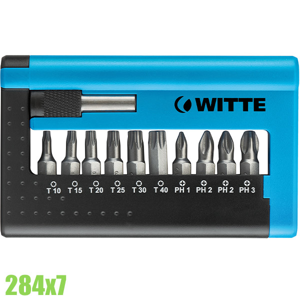 Bộ mũi vít 11 chi tiết hoa thị và bake.