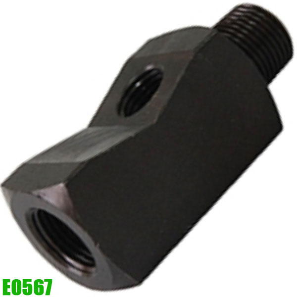 Đầu nối chữ T cho đồng hồ áp suất, chuẩn ren NPT.