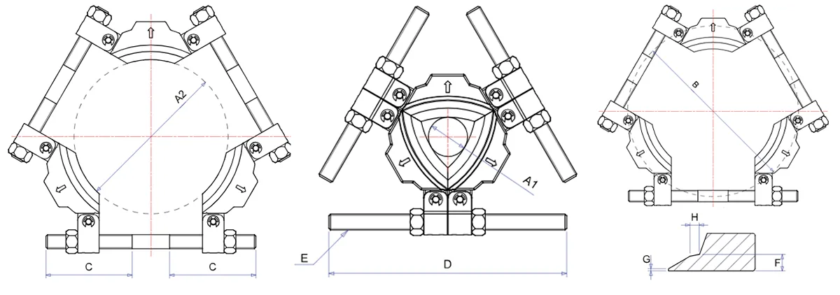 Đĩa cảo mang cá Tri-section, phụ kiện cho vam thủy lực Schaeffler