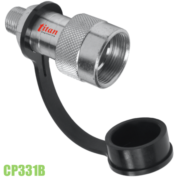 Khớp nối nhanh thủy lực đầu cái CP331B, ren 3/8 inch NPT.