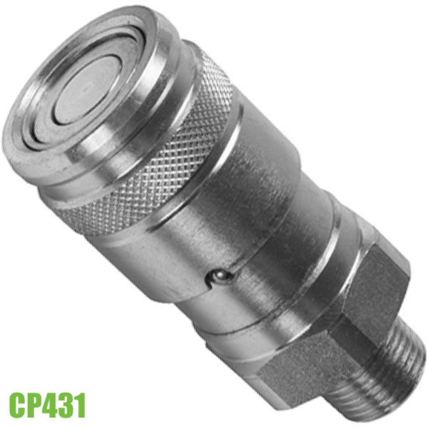 CP431 Khớp nối đầu cái không rĩ dầu, ren ngoài 3/8" NPT