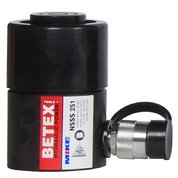Kích thủy lực 1 chiều, BETEX NSSS 251, tải trọng 25 tấn, hồi về bằng lò xo
