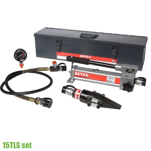 Bộ nêm thủy lực 15 tấn, đầu tách đơn trọn bộ. BETEX 15TLS Set