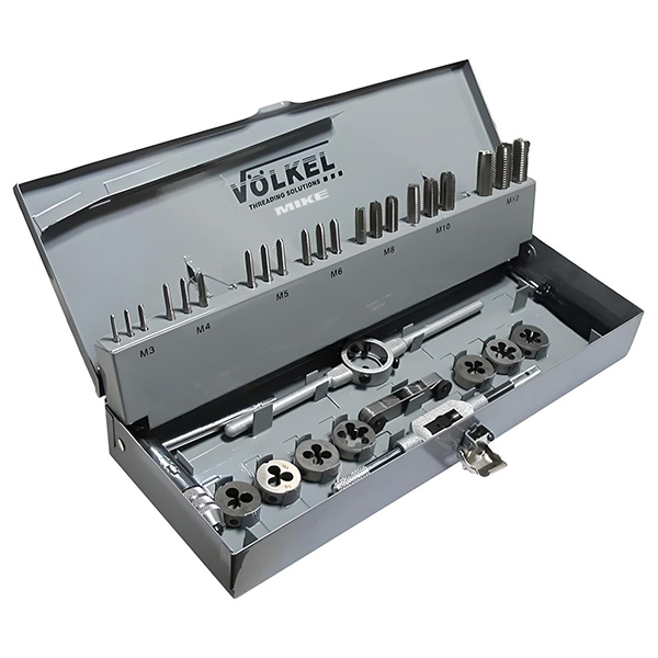 Bộ taro ren trong ngoài Volkel 49501, từ M3-M12, gồm 32 món