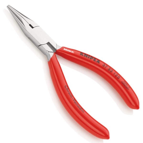 Kìm mỏ nhọn Knipex 37 33 125, hàm phẳng, kẹp linh kiện